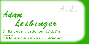 adam leibinger business card